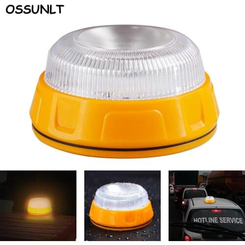 V16 LED Emergency Strobe Light Magnetic Base Roadside Traffic Safety Warning Light Car Beacon Lamps for Outdoor Camping