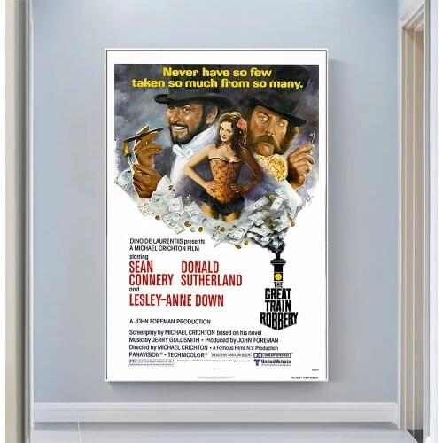 V2029 The Great Train Robbery Vintage Classic Movie Wall Silk Cloth HD Poster Art Home Decoration Gift