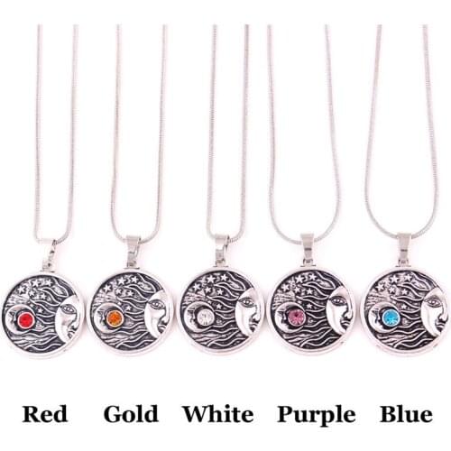 Female Male Necklace Jewelry Snake Chain Viking Style Religious Moon Stars Zinc Alloy Material Provide Dropshipping