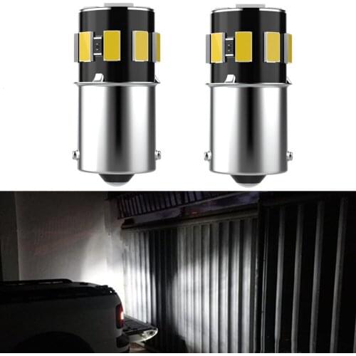 2x White 6000K Canbus No Error 1156 P21W BA15S 7506 S25 LED Bulb For Volkswagen VW MK6 T5 Touran Daytime Running Lights DRL 12V