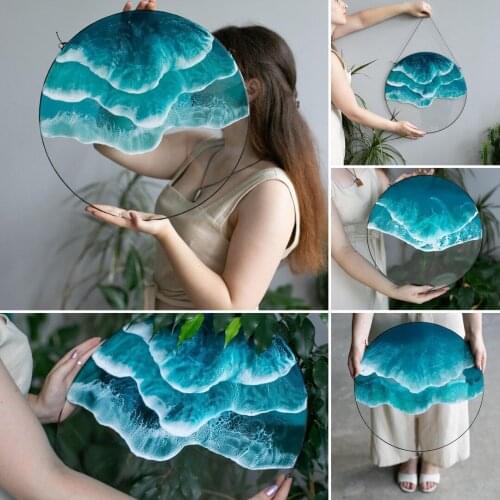 Nordic Acrylic Ocean Wave Wall Decor Home TV Background Wall Pendant Tool Restaurant Hotel Outdoor Garden Patio Decor Pendant