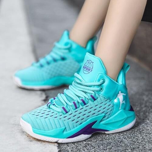 Basketball Boys Sneakers Children Casual Shoes For Kids Sneakers Girls Shoes Lace-up Fashion Breathable Mesh School Trainers