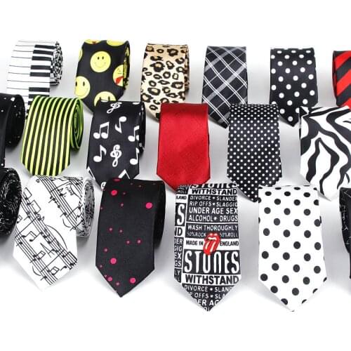 Men Fashion Style Slim Necktie Skinny Scrawl Dot Stripe Black Tie For Man Designer Plaid Necktie Casu Party Formal Bow knot Ties