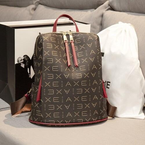 Classical letter backpack for women luxury brand women handbags genuine leather famous purse and handbags sac bandouliere femme