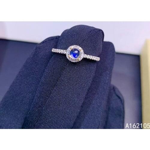 925 pure silver Chinese style natural Moonstone womens exquisite fresh small round adjustable gem ring fine jewelry support det