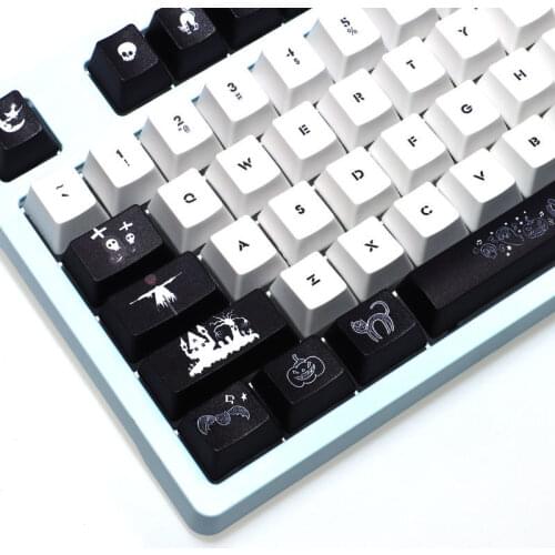 108-key Halloween Keycap Five-sided PBT Sublimation OEM Highly Mechanical Keyboard Keycap for Cherry MX Switch Amilo F/61/87/104
