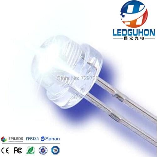 Short legs 4.8/5mm white color straw hat leds