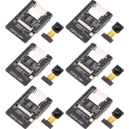 6PCS ESP32 CAM Development Board 2.4GHz WiFi + BT/BLE Module with OV2640 Camera Module