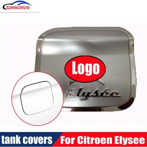 Metal Outside Oil filler door Fuel tank cap For Citroen Elysee 2014 2015 2016 2017 2018 Fuel tank covers outer cover Filler cap