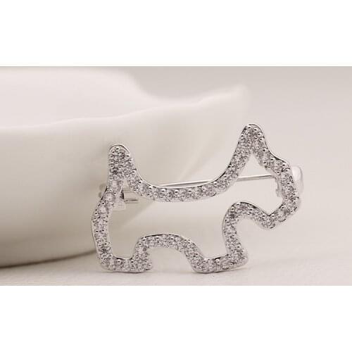 Cute Pet Puppy Brooch For Womens Gold Sliver Pin Jewelry Party Office Clothes Scarf Buckle Garment Accessories Brooches Gift