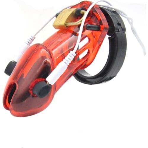 Male Chastity Cage Electric Shock Chastity Lock Penis Lock Physiotherapy Device CB6000 Climax Chastity Device with Alternative