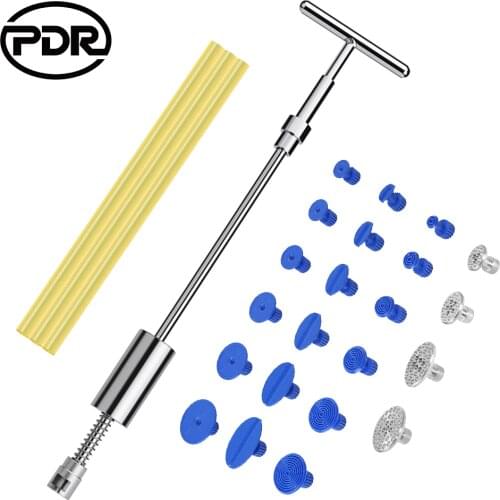 Super PDR dent repair tools set paintless dent removal tools kit slide hammer dent glue tabs glue sticks car repair hand tools