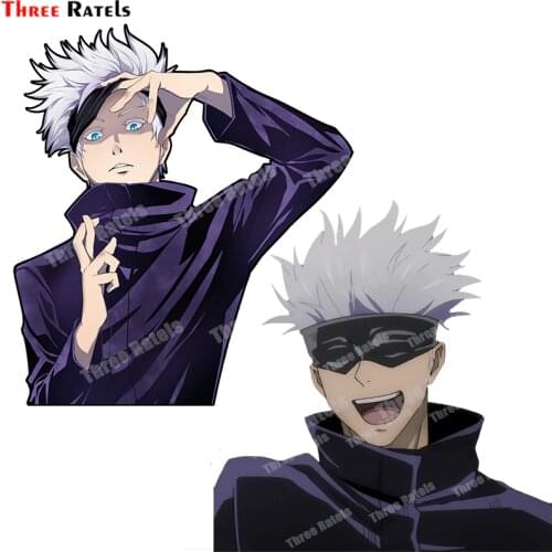 Three Ratels A956 Anime Jujutsu Kaisen Gojo Satoru Decals For Nissan Qashqai Car Stickers Vinyl Material Laptop Cup 3D Decals
