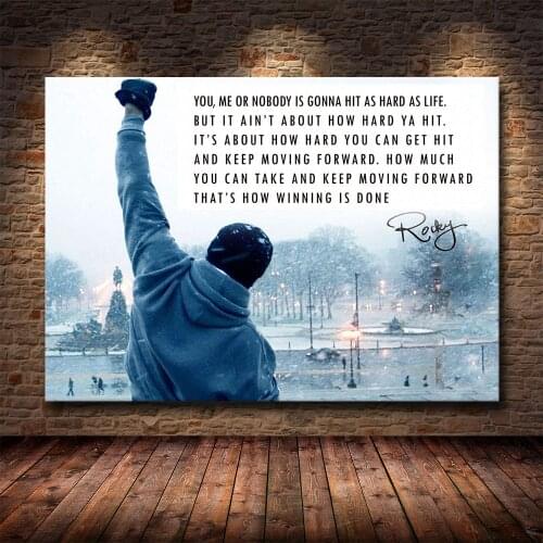 Rocky Balboa Poster Posters and Print Wall Art Canvas Painting Famous Painting Art for Living Room Cuadros Decor