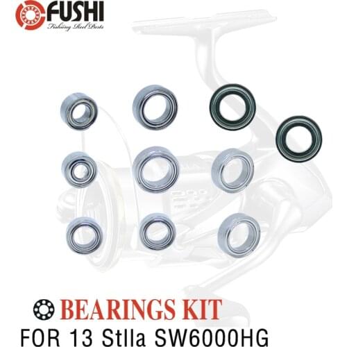 Fishing Reel Stainless Steel Ball Bearings Kit For Shimano 13 Stella SW 6000HG / 03066 Spinning reels Bearing Kits