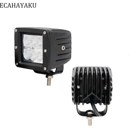 2pcs ECAHAYAKU 3 Inch Led Work Lights Cubic Dyally 18w 6000K Flood Beam Led Pod Lamp for Off-road Trucks cars ATV Bumper 12V 24V