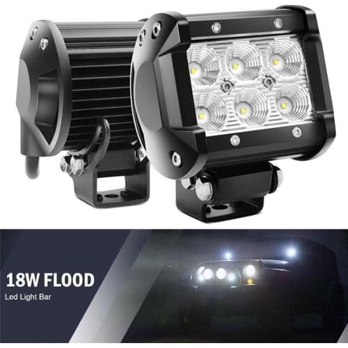 18W LED Work Light 4WD Offroad Spot Fog ATV SUV UTE Driving Lamp For Jeep