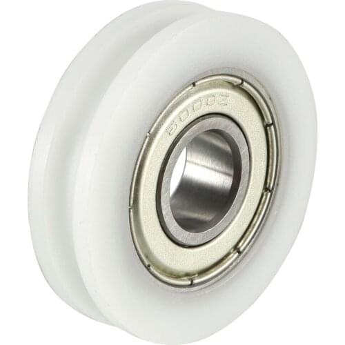 Uxcell Deep Metal V Groove Guide Bearing Pulley Rail Ball Wheel w 10x35x9mm