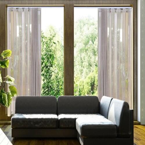 Vertical Blinds Sheer Shades Window Curtains For Sliding Glass Door Blackout Jacquard Fabric Model KVDS6 Customize Size