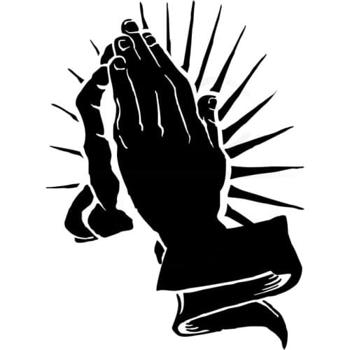 15cm*11.3cm Jesus Hands Christ JDM Cute Funny Vinyl Decal Car Window Sticker S6-3258