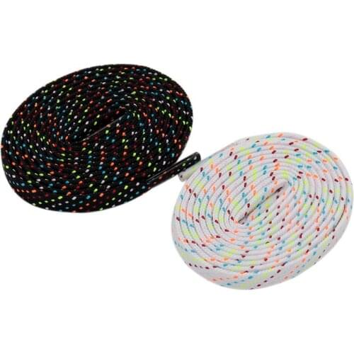 Weiou Official String 7MM Multicolor Dot Matrix Shoelace Canvas Easy Flat Laces Unisex Young&Youth Unique Shoe Cordones