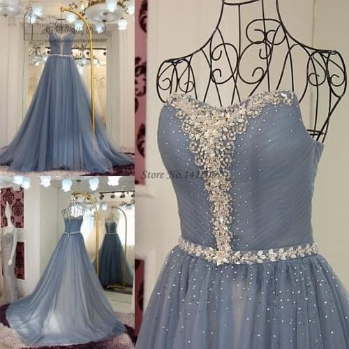 Abiti Da Sposa Gray Wedding Dress Crystals Beaded Plus Size Bride Dresses 2017 Corset Princess Wedding Gowns Vestido de Noiva