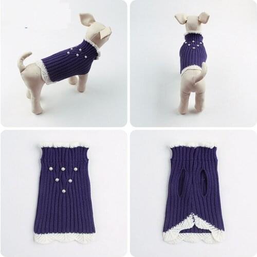 Winter Knitted Sweaters Cat Dog Clothes Warm Christmas Sweater For Small Yorkie Pet Clothing Coat Knitting Crochet Cloth S-XL