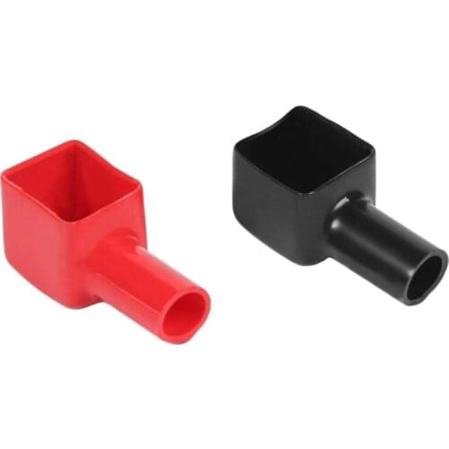 1 Pair Red+Black Car Battery Terminal Covers Insulation Caps Positive+Negative Prevent Alkali From Creeping Outward
