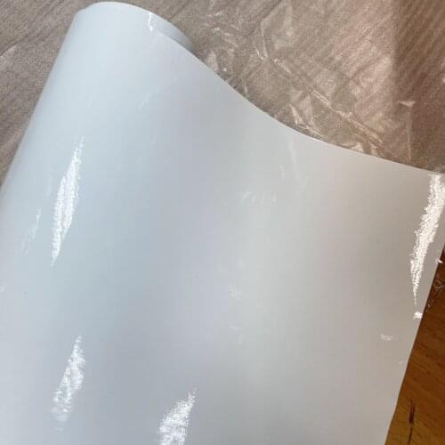 10/20/30/40/50*152CM Glossy White Vinyl Film Gloss Glossy Car Wrap Foil Sticker With Air Bubble Free Motorcycle Car Wrapping