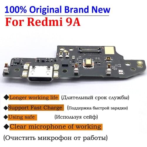 100% Original brand new For Xiaomi Redmi 9A Dock Connector USB Charger Charging Port Flex Cable Board With Micro