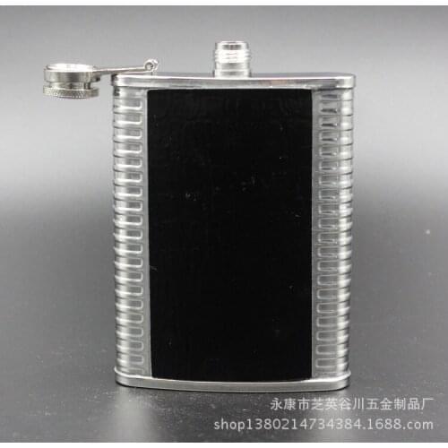 100pcs/lot Camping flagon carry a small bottle stainless steel mens outdoor warm jug trade 8 ounces of low-twin