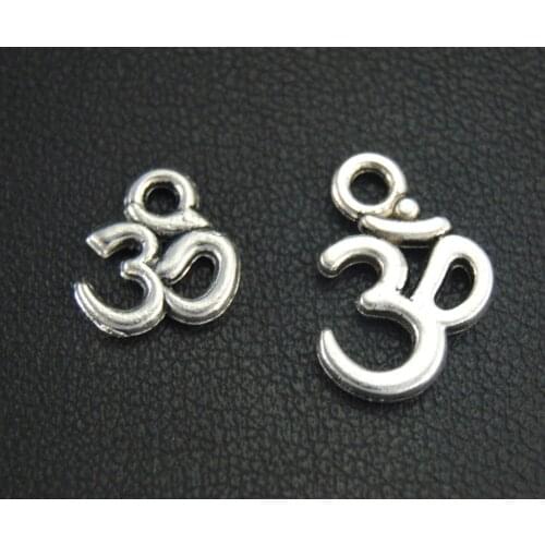 15pcs Metal Alloy OM Aum Ohm Mantra Sign Charm DIY Jewelry Findings Accessories A13/A1855