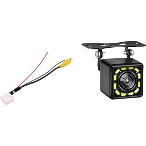 16 Pin Car Rear View Camera Adapter Cable For Toyota Camry 7Th & 170 Degree HD CMOS Car Rear View Reverse Backup Camera