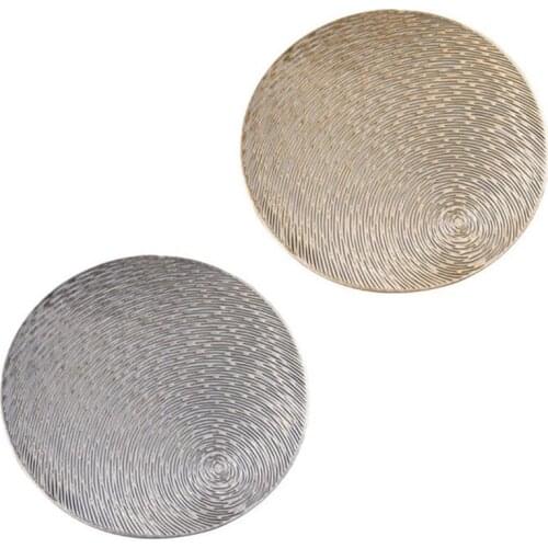 38cm Round Placemat Heat-resistant Wear-resistant Non-slip Table Holiday Decoration Gold Silver 2020 New Style