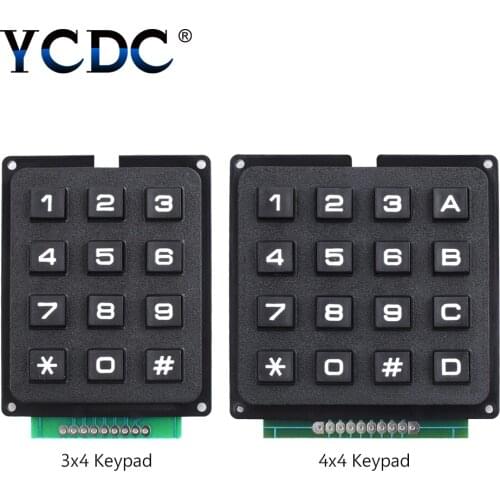 4x4/3x4 Matrix Module 12-16 Keys Pad Keyboard Board Program Signal Control Switch Control Matrix Array Module Arduino Favor