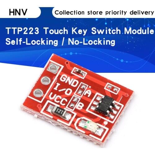 5PCS TTP223 Touch Key Switch Module Touching Button Self-Locking/No-Locking Capacitive Switches Single Channel Reconstruction