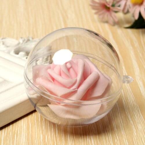 8cm High Transparent DIY Hollow Ball Hanging Pendant for Christmas Decor