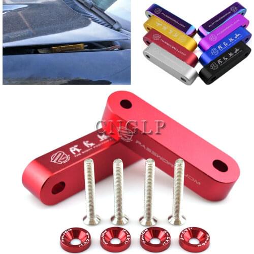 Aluminum Racing Car JDM Billet Hood Vent Spacer Risers 4pcs Fender Washer For Honda Civic 92-95 EG / 96-00 EK For Acura Integra