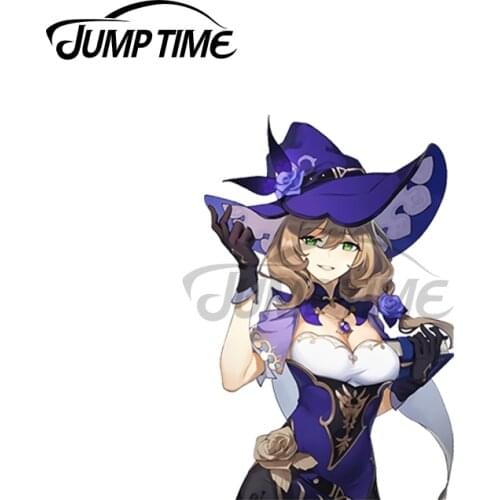 JumpTime 13 x 3.8cm For Lisa Genshin Impact Peeker Personality Car Stickers VAN Occlusion Scratch Deal Motorcycle Anime Graphics