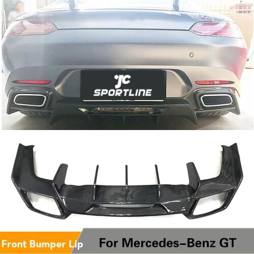 Carbon Fiber Car Rear Bumper Diffuser Lip Spoiler For Mercedes-Benz GT 2 Door 2015 - 2017 Rear Diffuser Lip Spoiler