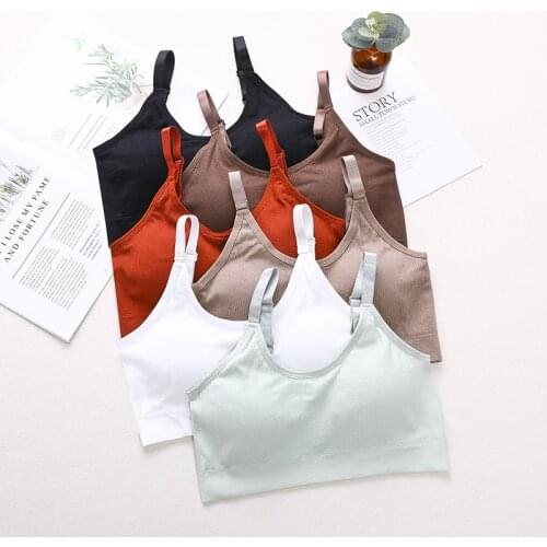 Seamless Vest Bra Tops Slim New Crop Top Without Steel Ring Ladies Slim Vest Top Comfortable Underwear Bra Women Tube Top Dress