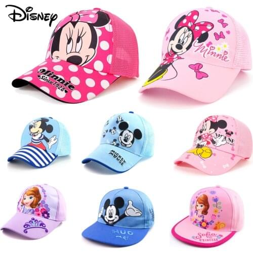 Disney Mickey Minnie Baseball Cap Cartoon Frozen Princess Hat Spring Summer Caps For Children Boys Girls Sunscreen