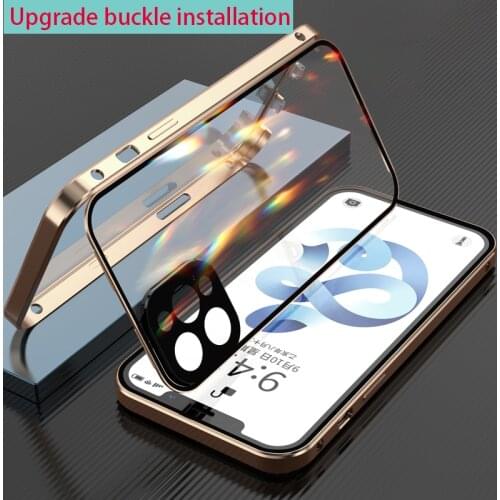 Metal Camera protection For iPhone 11 Pro Max x xr Case buckle installation Glass Fundas Bumper luxury Coque phone cover Clear