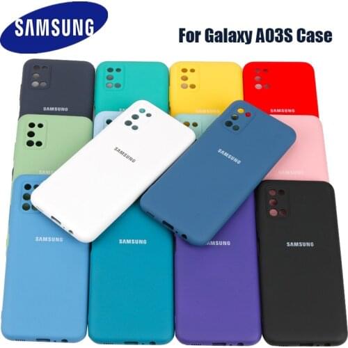 Samsung Galaxy A03S Liquid Silicone Case Soft Protection Back Case Soft TPU Cover For Galaxy A03 S Case