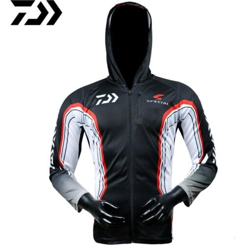 Dawa Daiwa Fishing Shirt Men Brand Sport Clothing Breathable Quick-dry Full Sleeve Anti-UV Sun Protection Hoodie Jackets Fishing