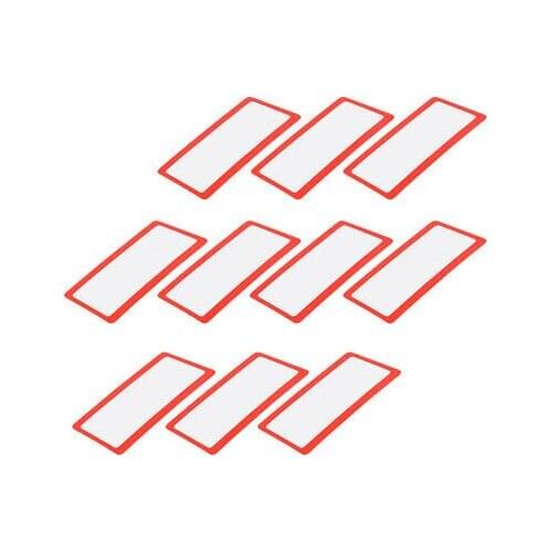 Fresnel Lens Magnifier 75mmx40mm 3X 300% Credit Card Magnifier Red 10pcs