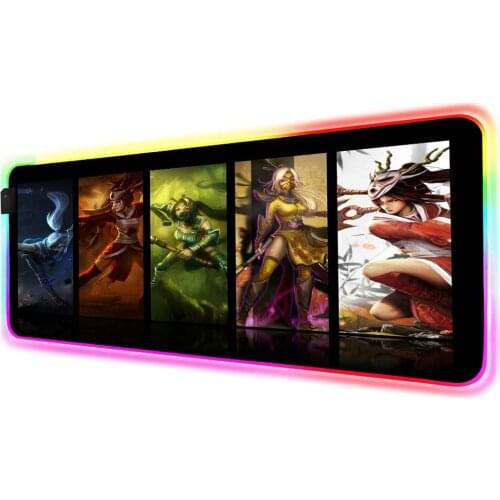 League of Legends RGB Mouse Pad Gamer Accessories Large LED MousePad XXL Gaming Desk Mat PC Desk Play Mat with Backlit Laptop