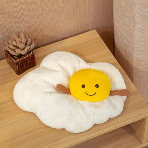 New 20x28CM Simulation Stuffed Cotton Soft Fried Egg Toy Plush Baby Toy Stuffed Cartoon Poached Egg Doll Kids Girl Birthday Gift
