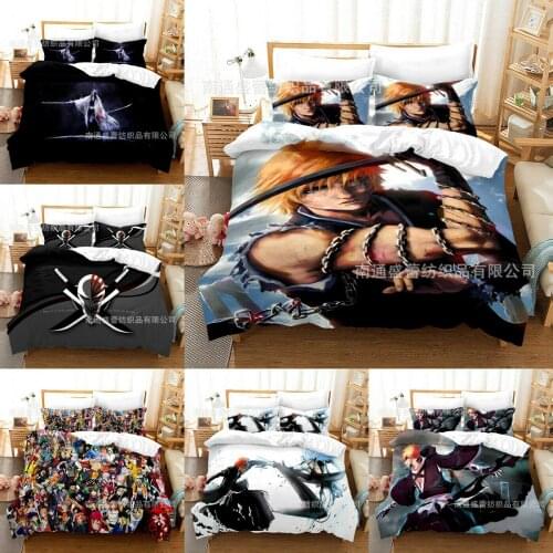 BLEACH Bedding Set 2/3Pcs Duvet Cover & Pillowcase(s) 3D Printed Quilt Cover Home Textile Gift