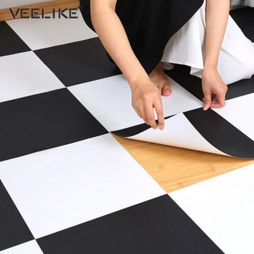 Marble Ground Ceramic Tile Stickers Kitchen Waterproof Anti-slip Wallpapers Contact Paper Bathroom Floor Stickers Self Adhesive